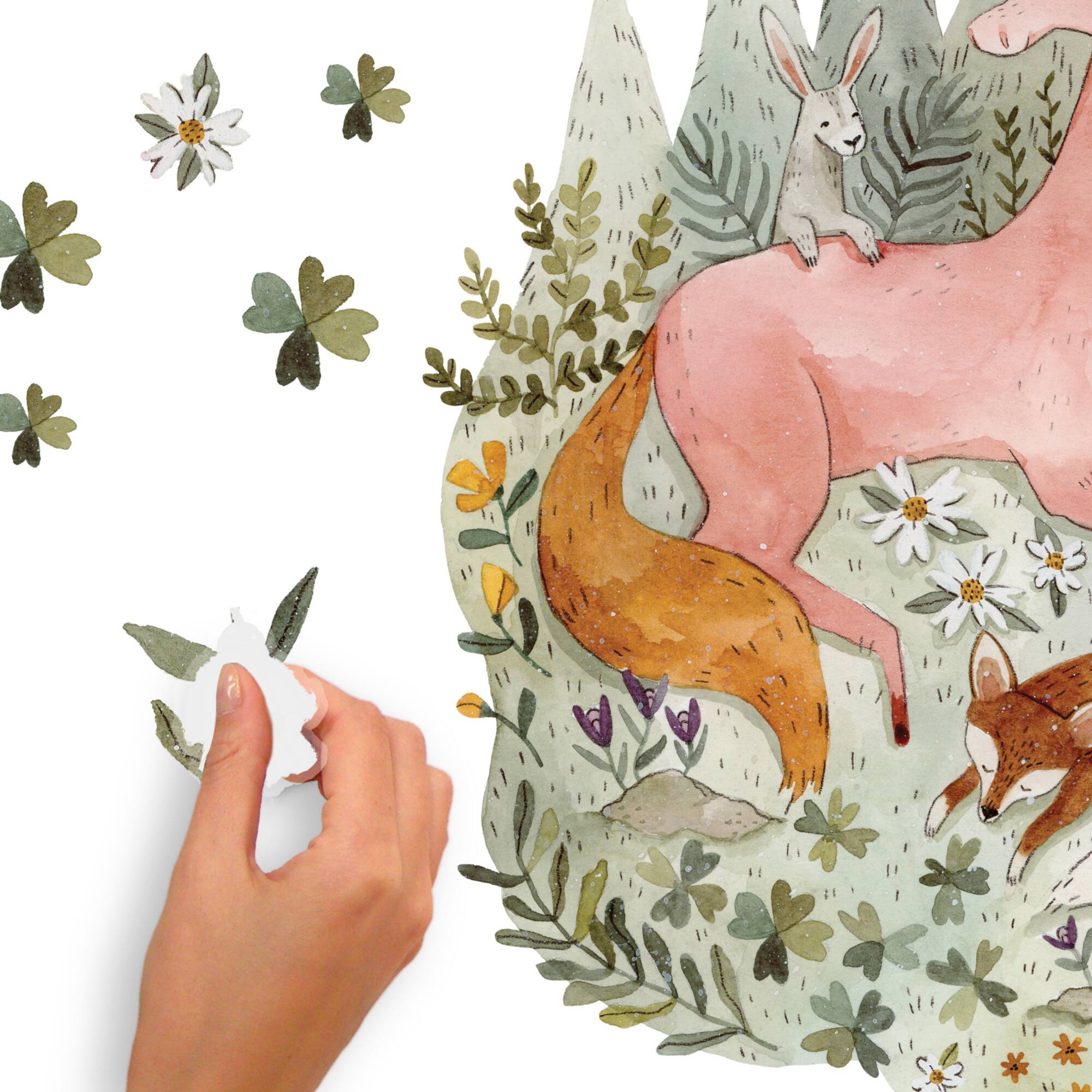 RoomMates Woodland Magic Unicorn & Fox Peel & Stick Giant Wall Decal Set